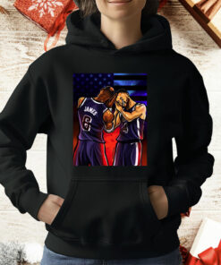 Stephen Curry And Lebron James Night Night Olympic Paris 2024 Poster Painting T-Shirt