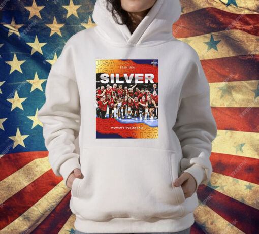 Team USA Silver Medal Women’s Volleyball Olympic Paris 2024 Poster T-Shirt