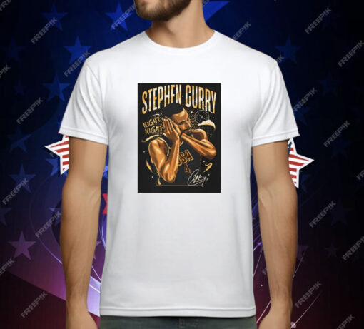 tephen Curry USA Night Night Olympic Paris 2024 Signature Painting T-Shirt