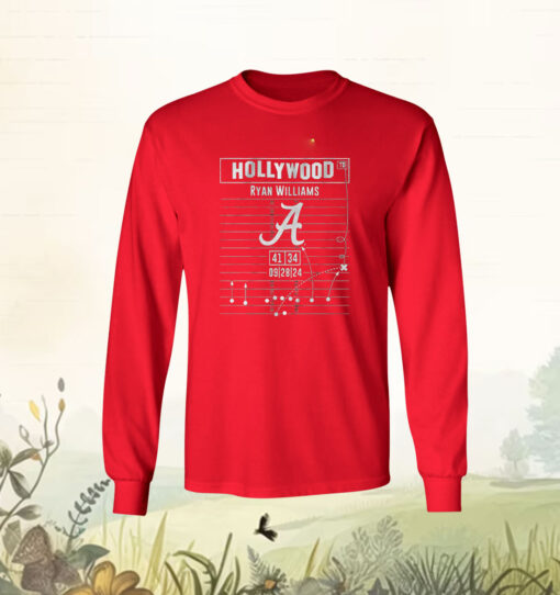 Alabama Football Ryan Williams Hollywood Ending Play Diagram Tee Shirt