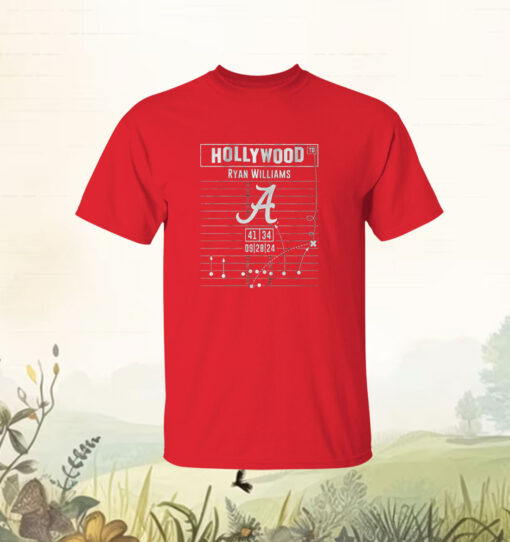 Alabama Football Ryan Williams Hollywood Ending Play Diagram Tee Shirt