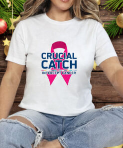 Crucial Catch Intercept Cancer Pink Ribbon Tee Shirt