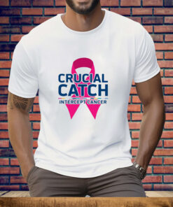 Crucial Catch Intercept Cancer Pink Ribbon Tee Shirt