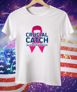 Crucial Catch Intercept Cancer Pink Ribbon Tee Shirt