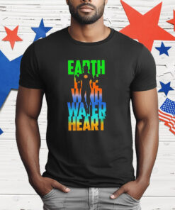 Earth fire wind water heart Powers Combined I am captain planet T-Shirt