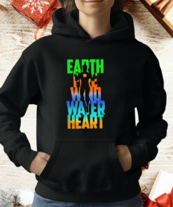 Earth fire wind water heart Powers Combined I am captain planet T-Shirt