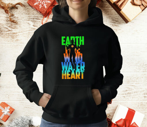 Earth fire wind water heart Powers Combined I am captain planet T-Shirt