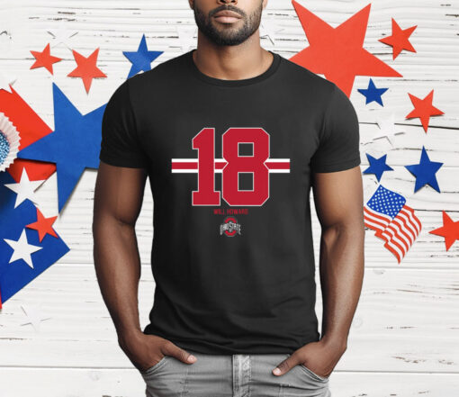 Ohio State Football Will Howard 18 Ladies Boyfriend T-Shirt