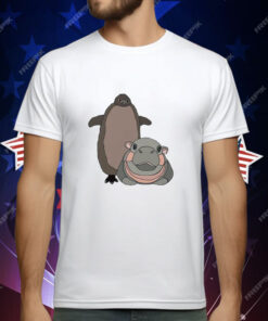 Pesto The Penguin And Moo Deng The Baby Hippo T-Shirt