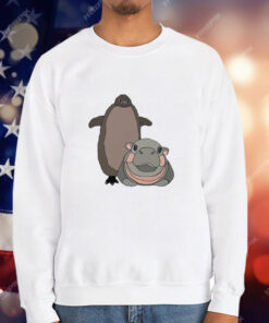 Pesto The Penguin And Moo Deng The Baby Hippo T-Shirt