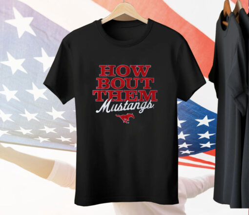 SMU Football How Bout Them Mustangs Tee Shirt