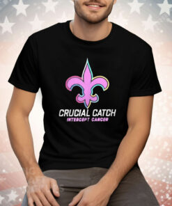 Saints Crucial Catch Intercept Cancer Tee Shirt