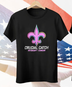 Saints Crucial Catch Intercept Cancer Tee Shirt