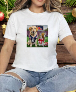 Dog and squirrel Ole Miss Football Tee Shirt