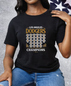 Los Angeles Dodgers 2024 World Series Champions Jersey Roster Tee Shirt