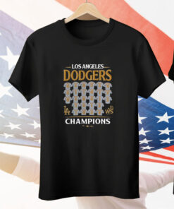 Los Angeles Dodgers 2024 World Series Champions Jersey Roster Tee Shirt