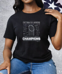 Los Angeles Dodgers 2024 World Series Champions Signature Roster Tee Shirt