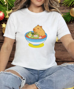 Noodlebara capybara in a bowl of ramen Tee Shirt