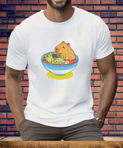 Noodlebara capybara in a bowl of ramen Tee Shirt