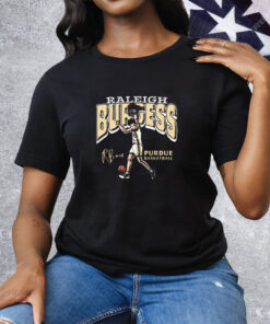 Raleigh Burgess Illustrated Purdue Boilermakers Basketball Signature Tee Shirt