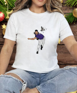 Randy Johnson hits the bird Tee Shirt