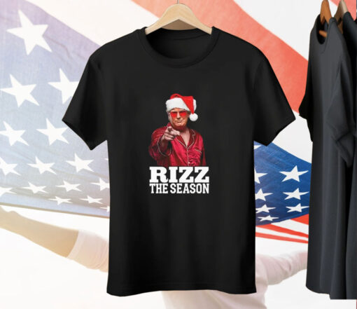 Rizz The Season Trump Christmas Santa Pajama Rizzmas Tee Shirt