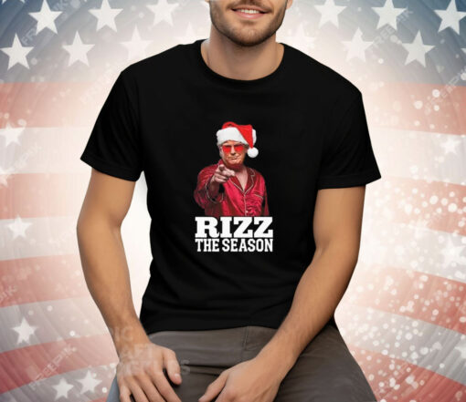 Rizz The Season Trump Christmas Santa Pajama Rizzmas Tee Shirt