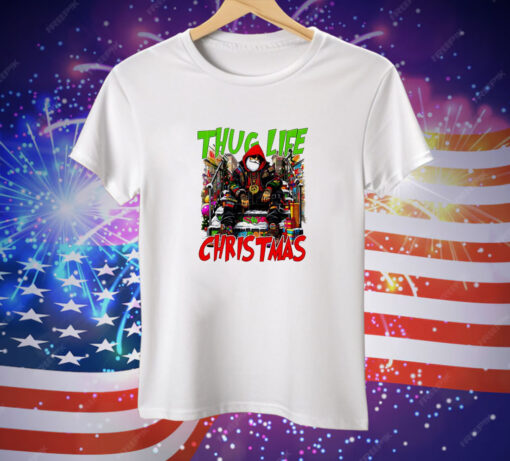 Santa Claus Thug Life Christmas Tee Shirt