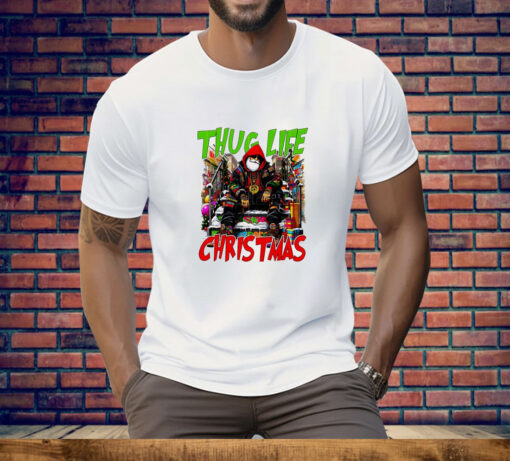 Santa Claus Thug Life Christmas Tee Shirt