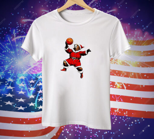 Santa Bear Holiday Christmas Tee Shirt