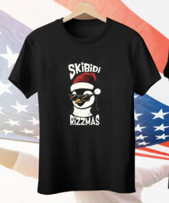 Skibidi Rizzmas Gen Alpha Slang Christmas Penguin Tee Shirt