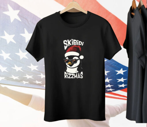 Skibidi Rizzmas Gen Alpha Slang Christmas Penguin Tee Shirt