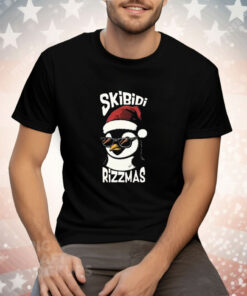 Skibidi Rizzmas Gen Alpha Slang Christmas Penguin Tee Shirt