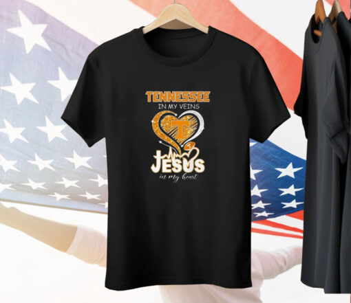 Tennessee In My Veins Jesus In My Heart Tee Shirt