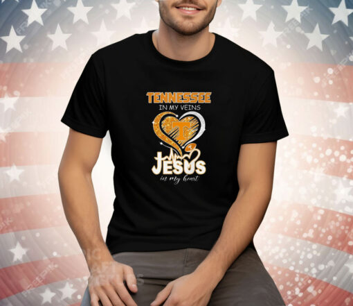 Tennessee In My Veins Jesus In My Heart Tee Shirt