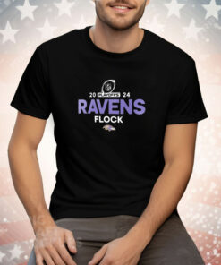 Baltimore Ravens flock 2024 NFL Playoffs Tee Shirt