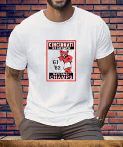 Cincinnati Bearcats 61 62 National Champs Tee Shirt