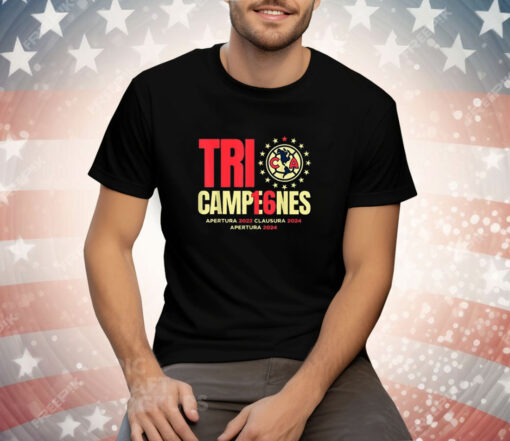 Club America Tri Champions Apertura 2024 Tee Shirt