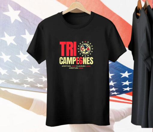 Club America Tri Champions Apertura 2024 Tee Shirt