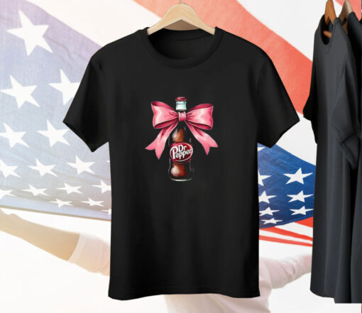 Dr Pepper Pink Bow Coquette Tee Shirt