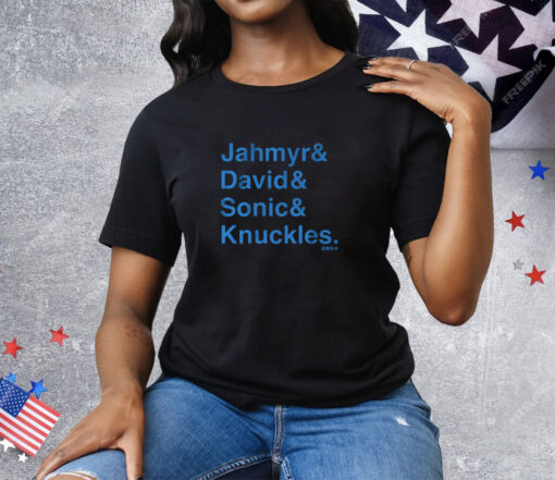 Jahymr Gibbs David Montgomery Sonic Knuckles Ampersand Tee Shirt