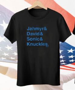 Jahymr Gibbs David Montgomery Sonic Knuckles Ampersand Tee Shirt