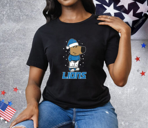 Just A Chill Guy Chill With Detroit Lions Christmas Tee Shirt