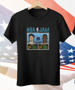 NBA Jam Hornets Ball and Miller Tee Shirt