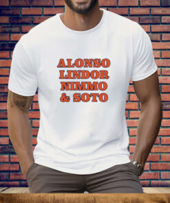 New York Mets Alonso Lindor Nimmo and Soto player name Tee Shirt