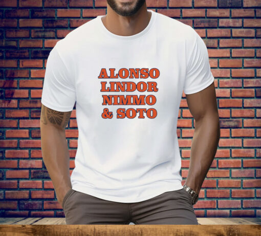 New York Mets Alonso Lindor Nimmo and Soto player name Tee Shirt