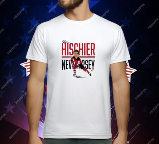 Nico Hischier Center Ice Caricature T-Shirt