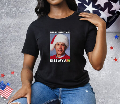 Patience Wolfe Clark Griswold Merry Christmas Kiss My Ass Tee Shirt