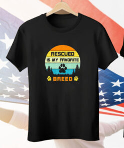 Rescued is my favorite breed vintage Tee Shirt