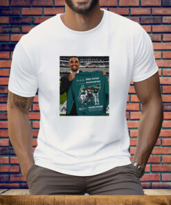 Saquon Barkley Nick Sirianni Jalen Hurts Normal Heartbeat Deceased Heartbeat Heartbeat Watching Eagles Tee Shirt